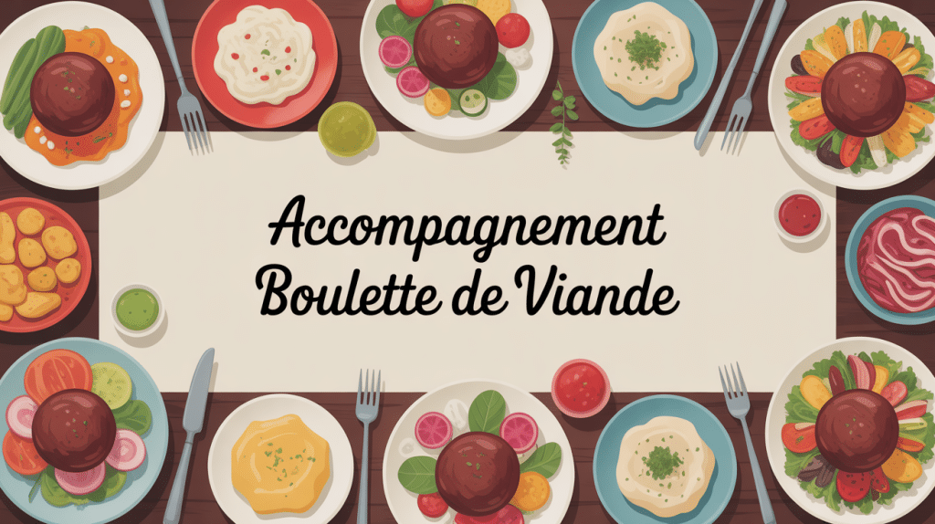 accompagnement boulette de viande avec accompagnements variés