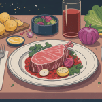 accompagnement filet de boeuf sur table gastronomique élégante