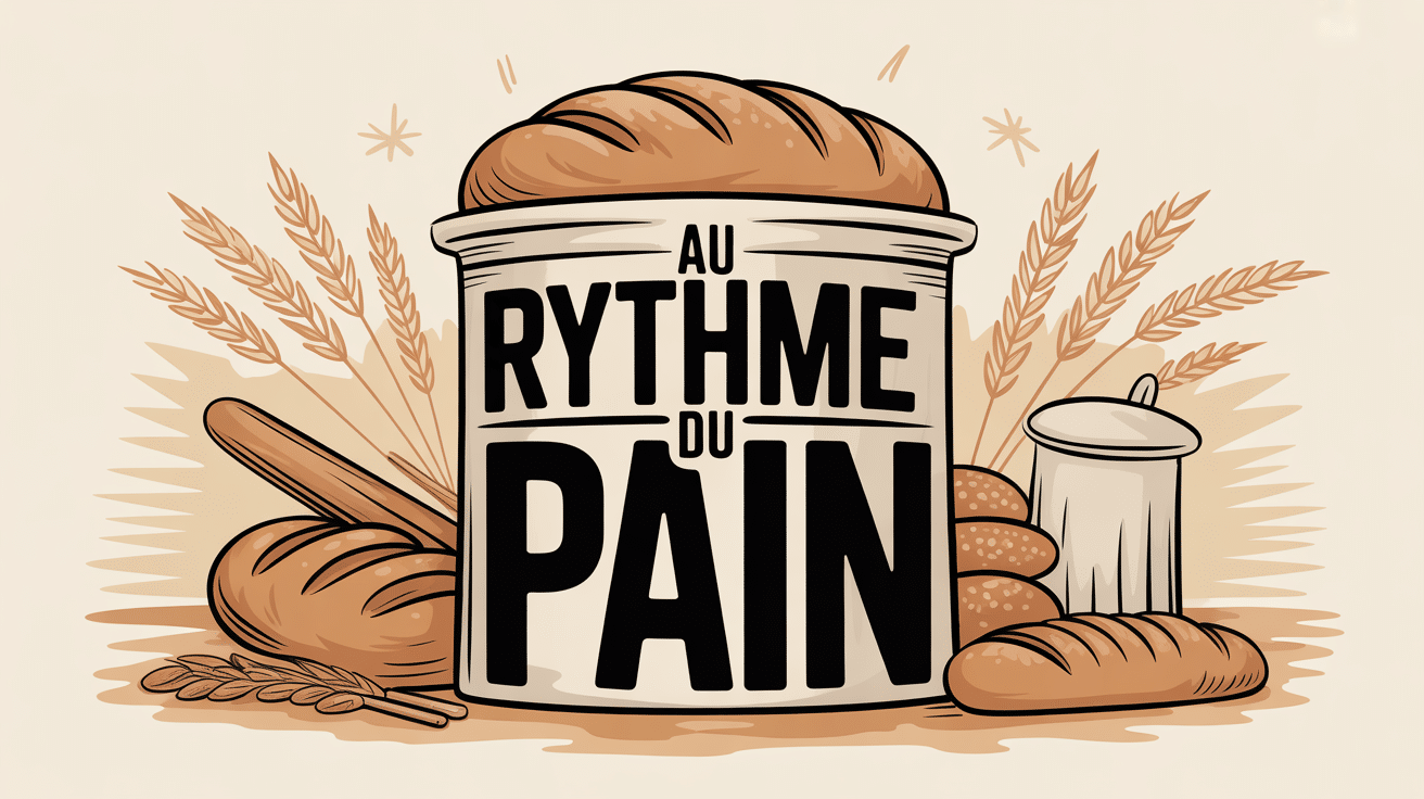 illustration centrale au rythme du pain fournil sablier mains