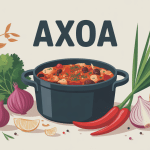 axoa basque traditionnel en cocotte avec légumes et piment