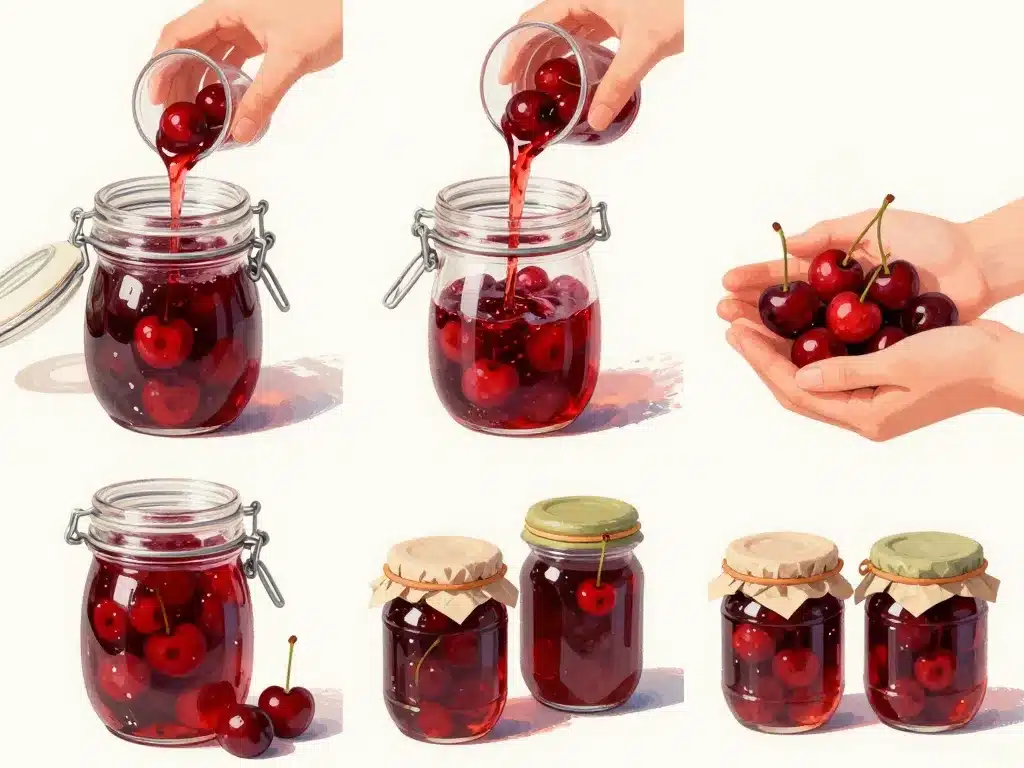 préparation cerises au sirop sans stérilisation méthodes visuelles