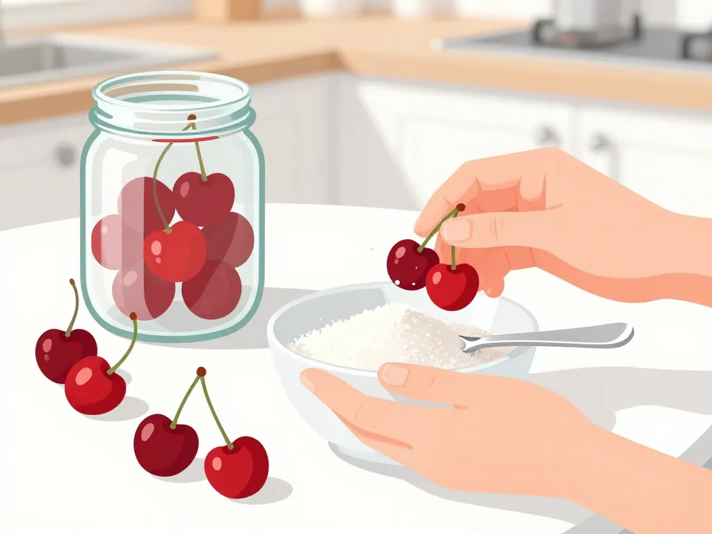 cerises au sirop sans stérilisation préparation ingrédients bocaux