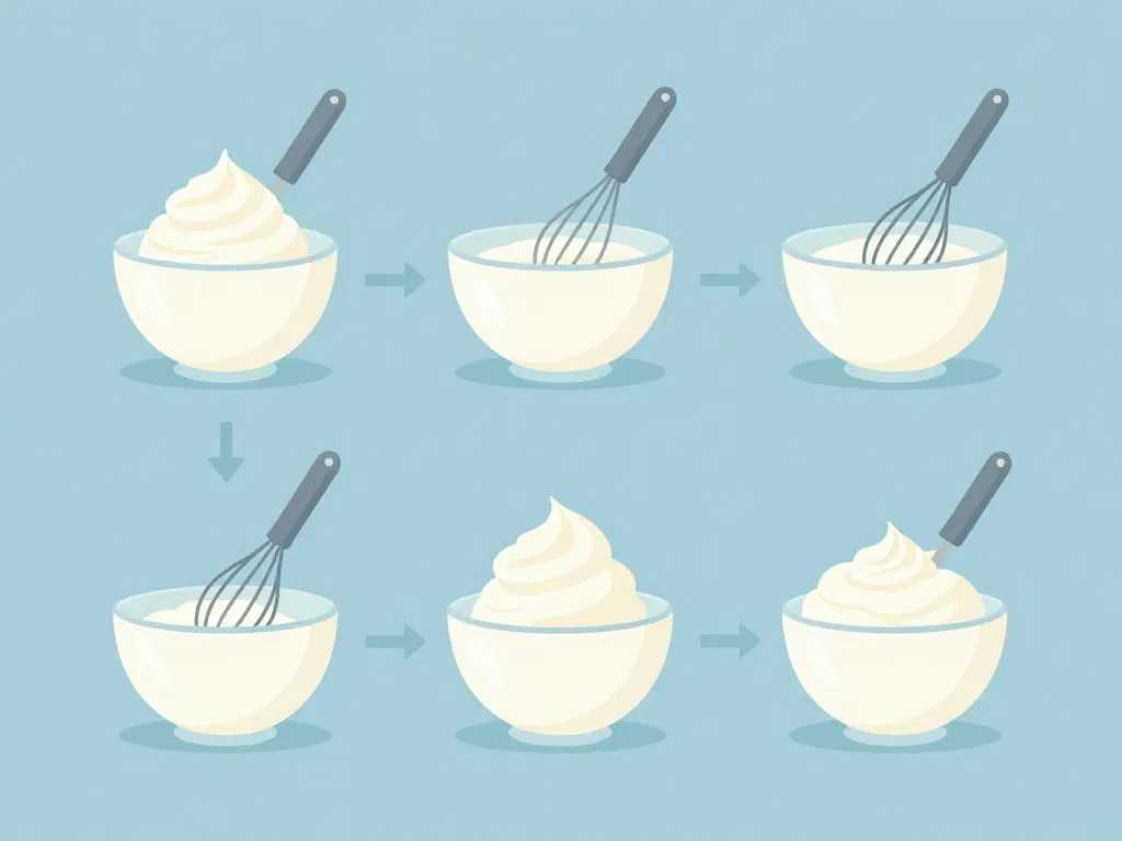 Étapes chantilly maison sans sucre glace, ingrédients et montage