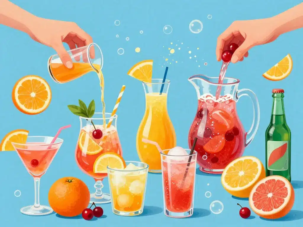 cocktail vodka fruité pétillant maison