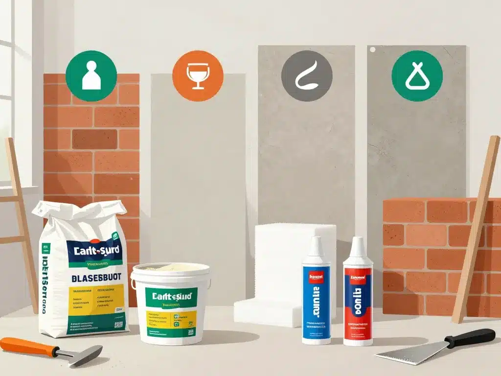 illustration colle placo types usages courants