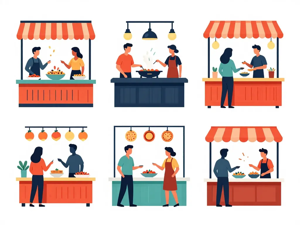 Buffet à volonté Lyon illustration diversité cuisines restaurants