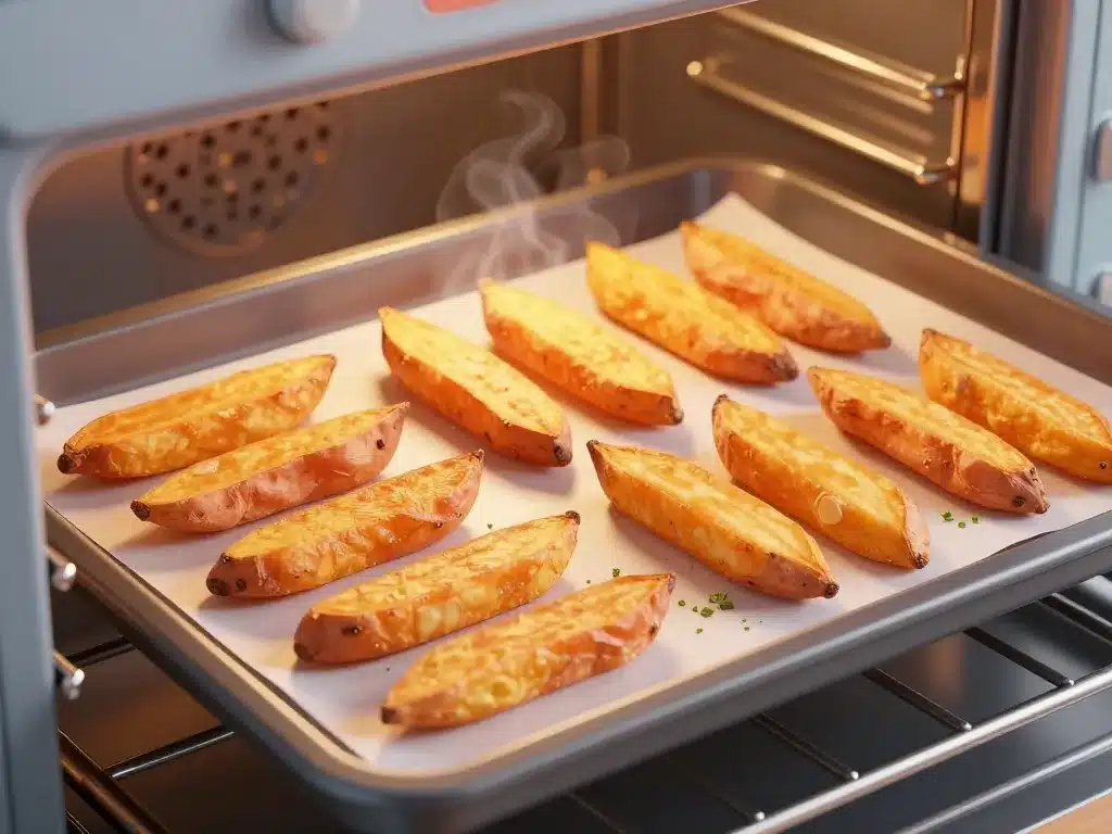 Frite de patate douce recettes cuisson four dorées et légères