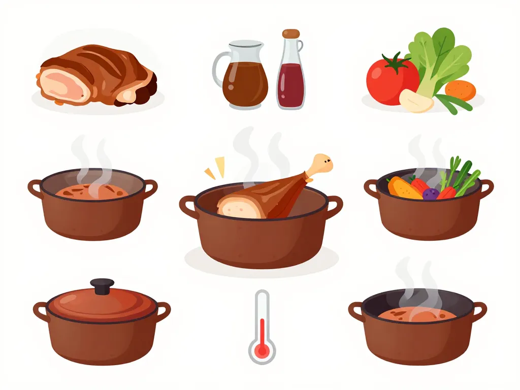 cuisson cuissot de chevreuil en cocotte schéma étapes