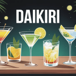 daikiri cocktail élégant avec citron vert et shaker