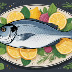 dorade au four sur plat avec citron herbes et légumes méditerranéens