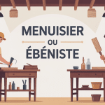 illustration ébénisterie et menuiserie artisans différences