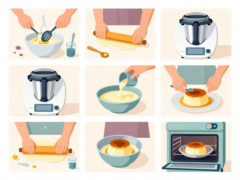 flan patissier thermomix etapes preparation visuelles