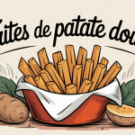 Illustration de frite de patate douce recettes croustillantes en panier