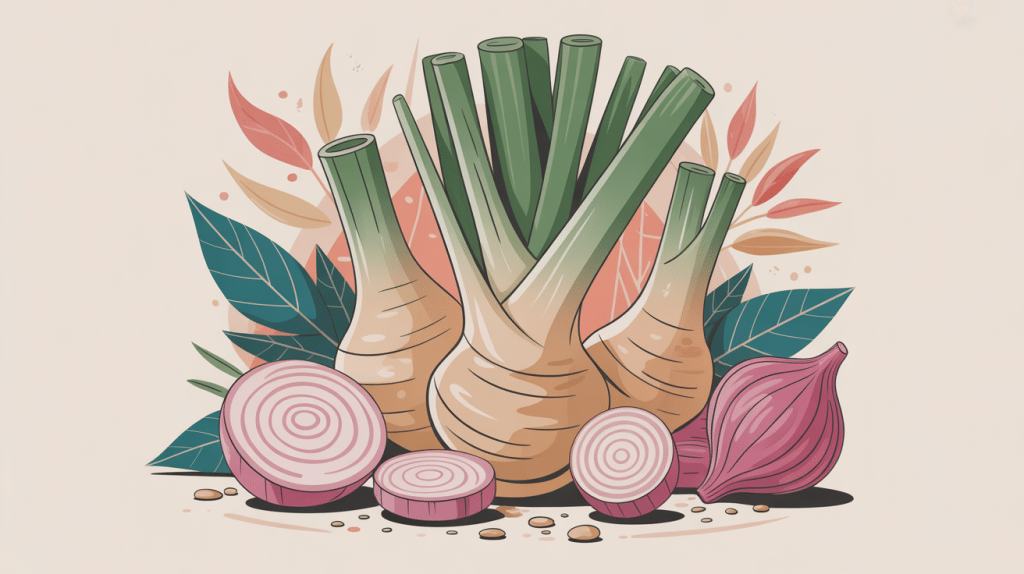Illustration racine galanga épice santé
