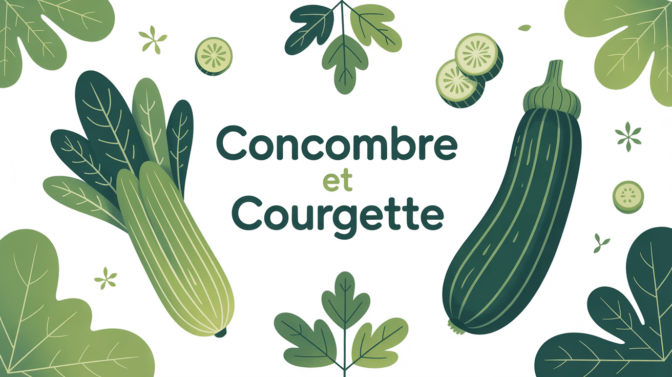 Illustration guide concombre courgette