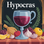 illustration hypocras vin épicé médiéval coupe épices