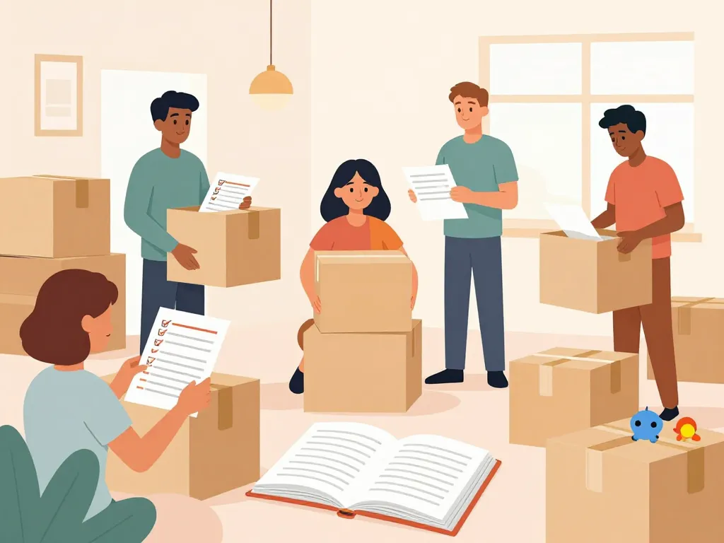 Organisation des boîtes je déménage dans un autre département