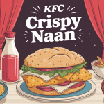 kfc crispy naan sandwich sur table ambiance conviviale