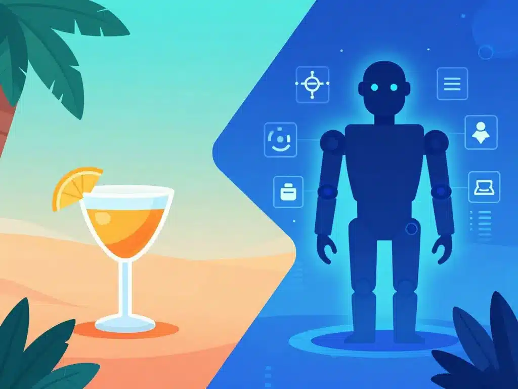 illustration mais tai cocktail versus assistant IA
