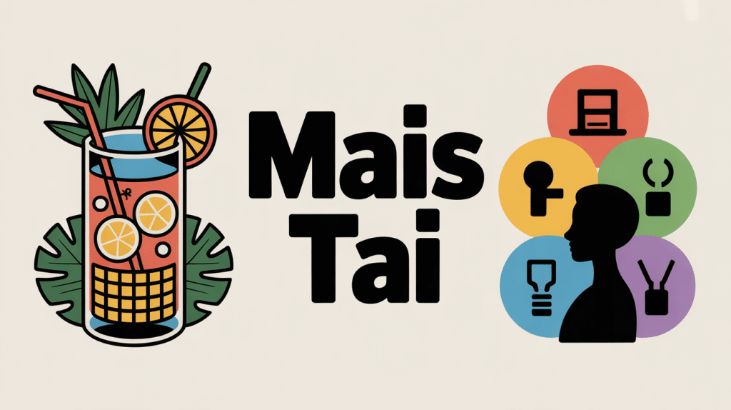 illustration confusion mais tai cocktail et intelligence artificielle