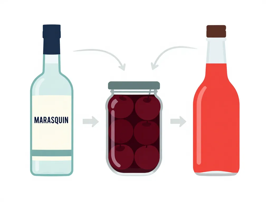 diagramme marasquin differences liqueur cerises sirop