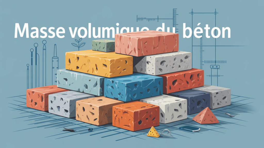 Illustration des types de béton selon la masse volumique