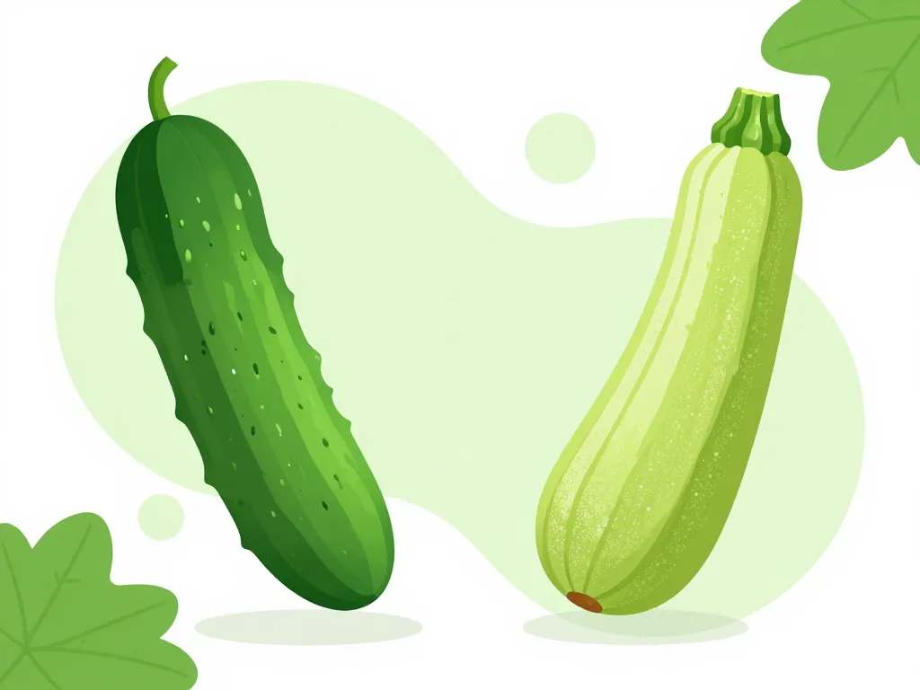 Diagramme différences concombre courgette