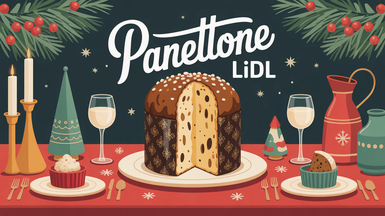 panettone Lidl avis sur une table de Noël conviviale