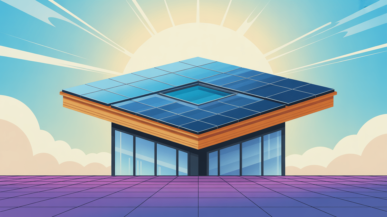 toit en panneau sandwich toiture sous ciel lumineux