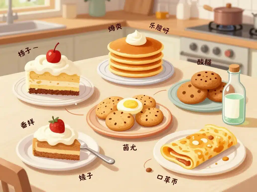 Visuel par quoi remplacer la levure chimique selon le type de recette