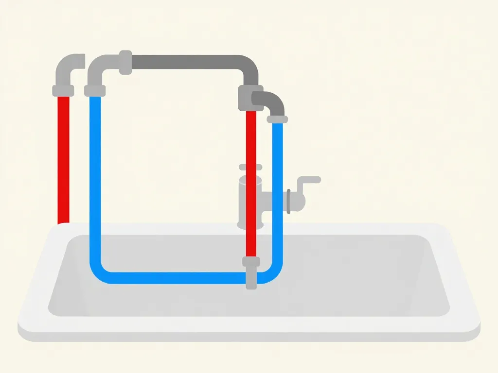 plus d'eau chaude sur un seul robinet problème localisé schéma