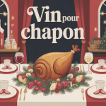 Quel vin avec chapon sur une table de Noël décorée