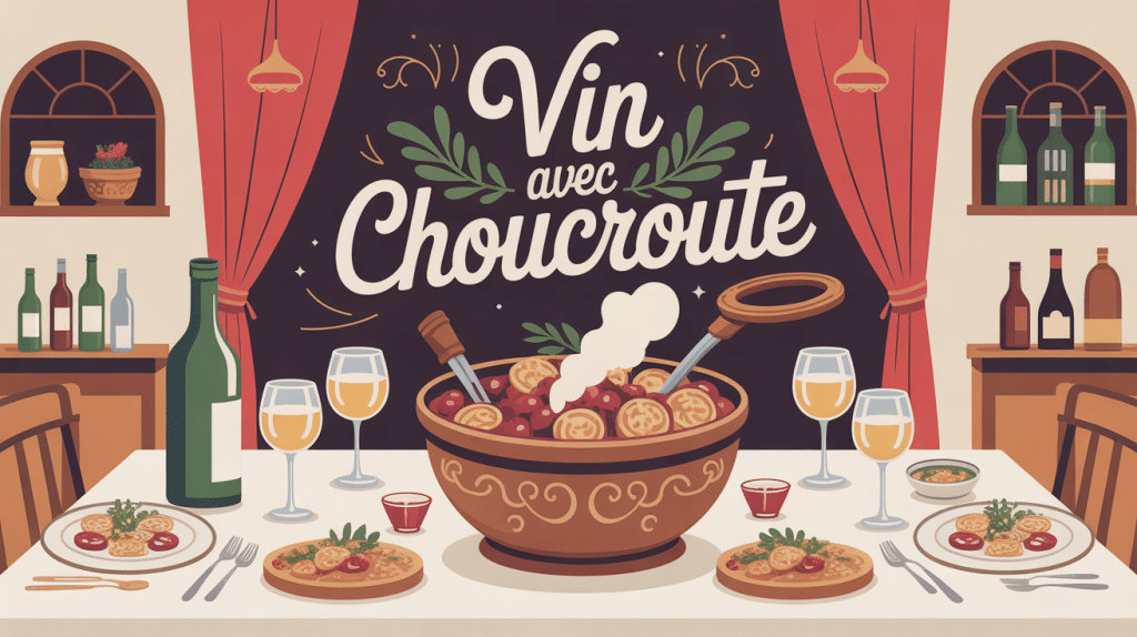 quelle bouteille de vin blanc avec la choucroute en ambiance festive