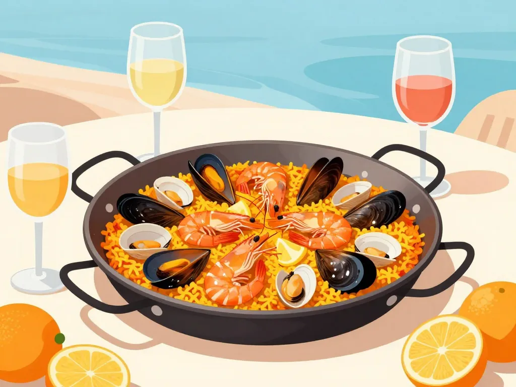 Paella de la mer, vin blanc rosé, quel vin avec paella