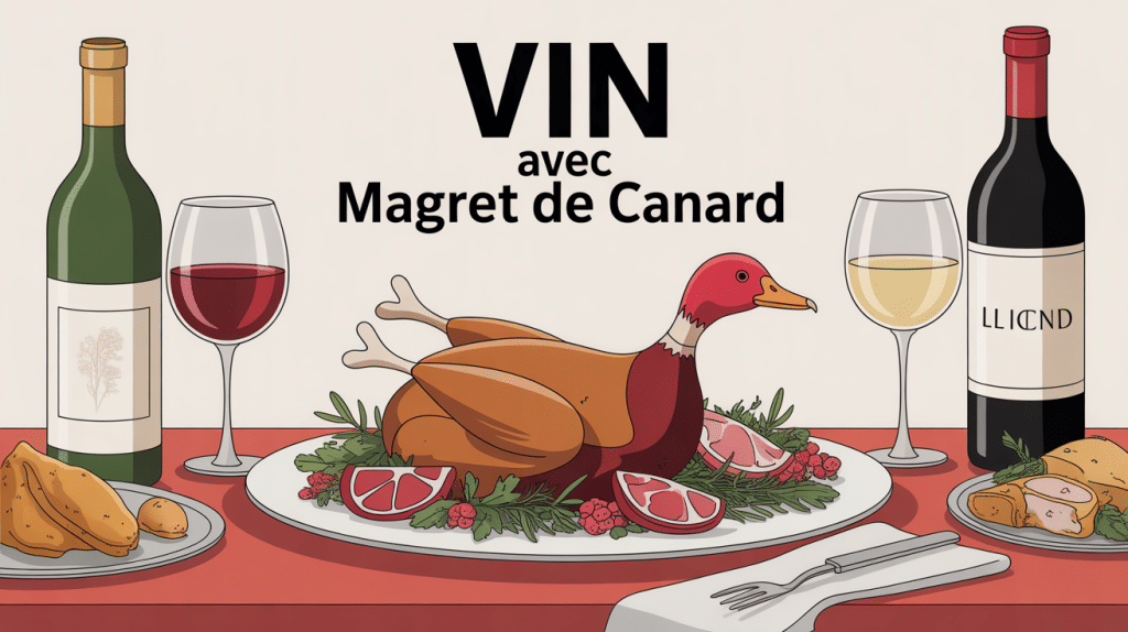 illustration accords mets vins quel vin avec un magret de canard