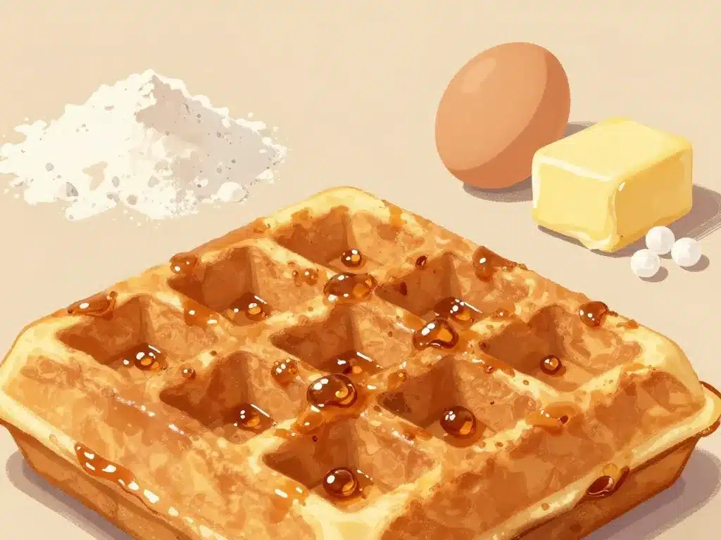 recette gaufre liegeoise texture et sucre perlé