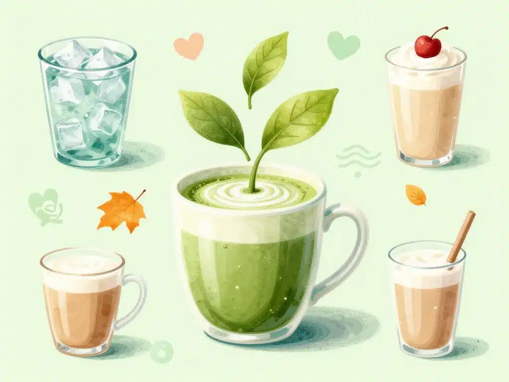 recette matcha latte adaptée goûts saisons