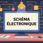 Illustration schema electronique concept moderne