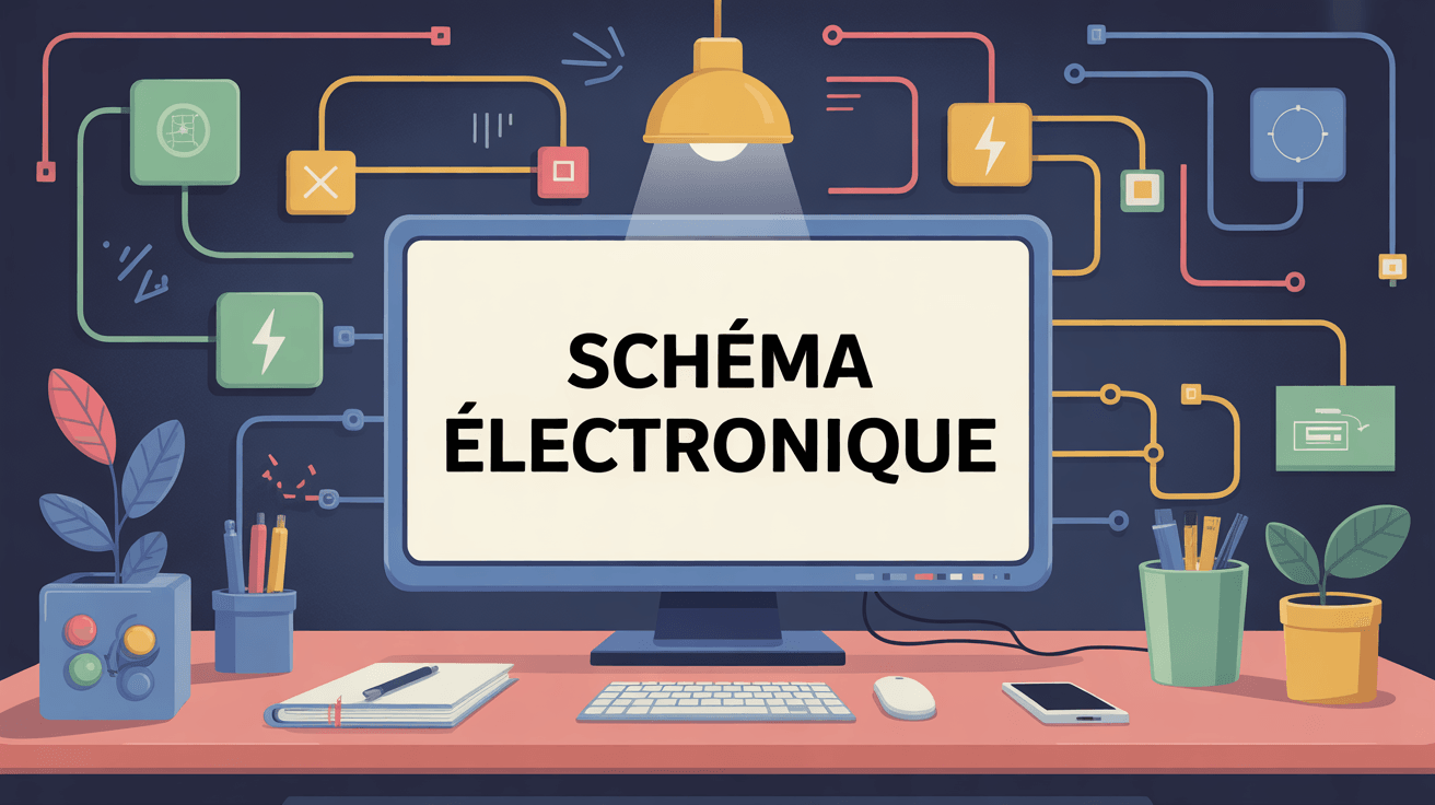 Illustration schema electronique concept moderne
