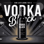 bouteille vodka black stylisée ambiance festive