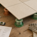Carreler sur plot avec dalles 2 cm sur plots