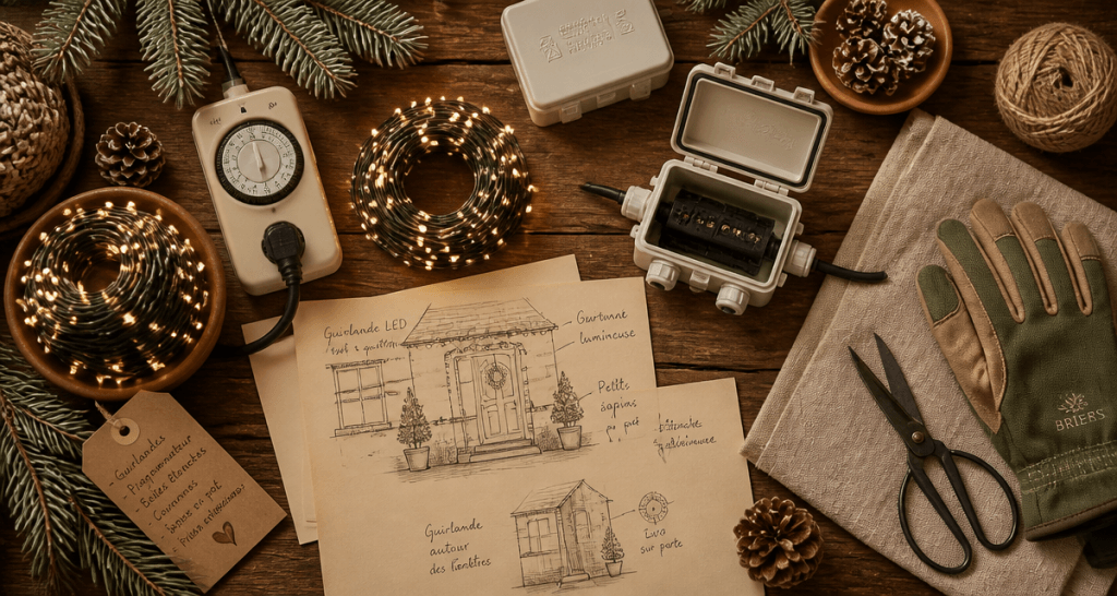 decoration noel exterieur guirlandes led et accessoires