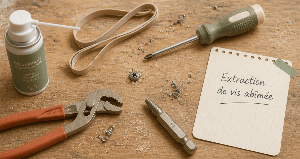 Extraction visse foirer avec outils
