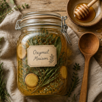oxymel recette maison avec herbes et gingembre