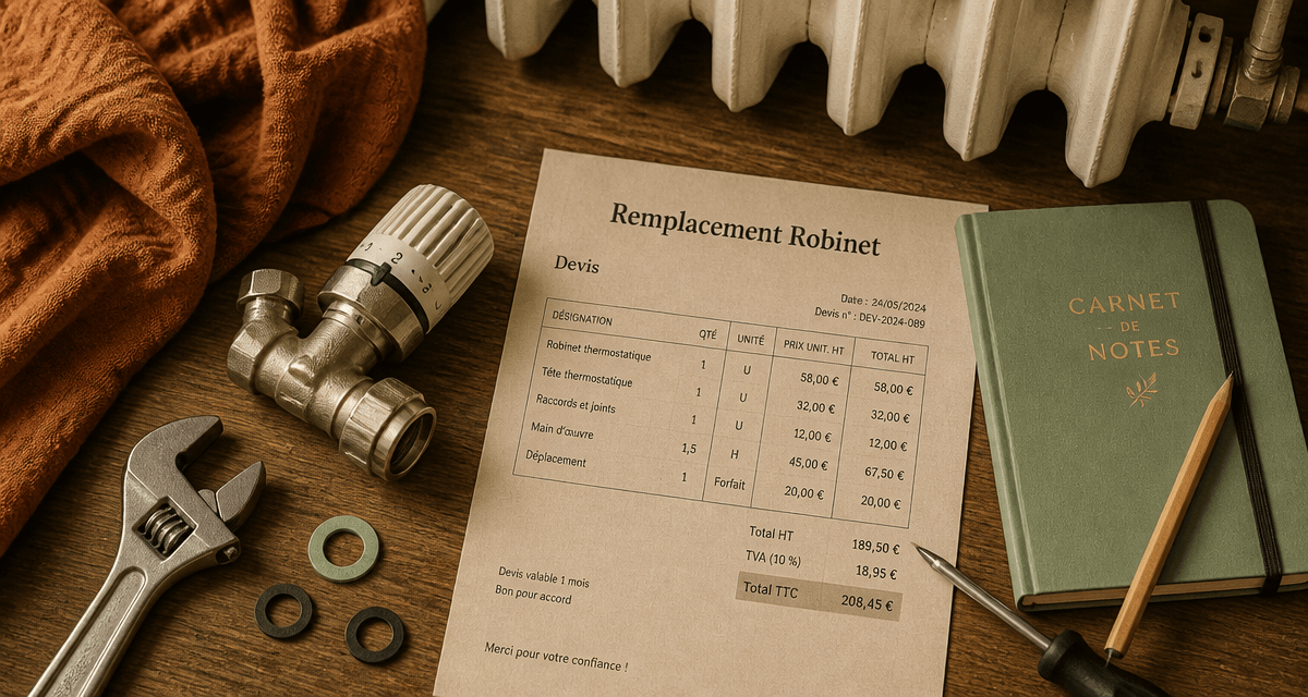 prix d un plombier pour changer un robinet de radiateur sur plan de travail