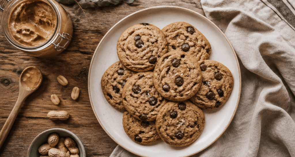 recette au beurre de cacahuete cookies moelleux