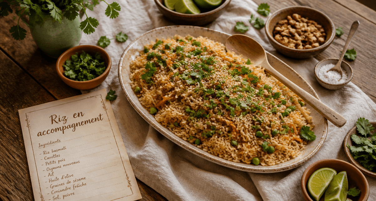 Riz en accompagnement recettes plat convivial