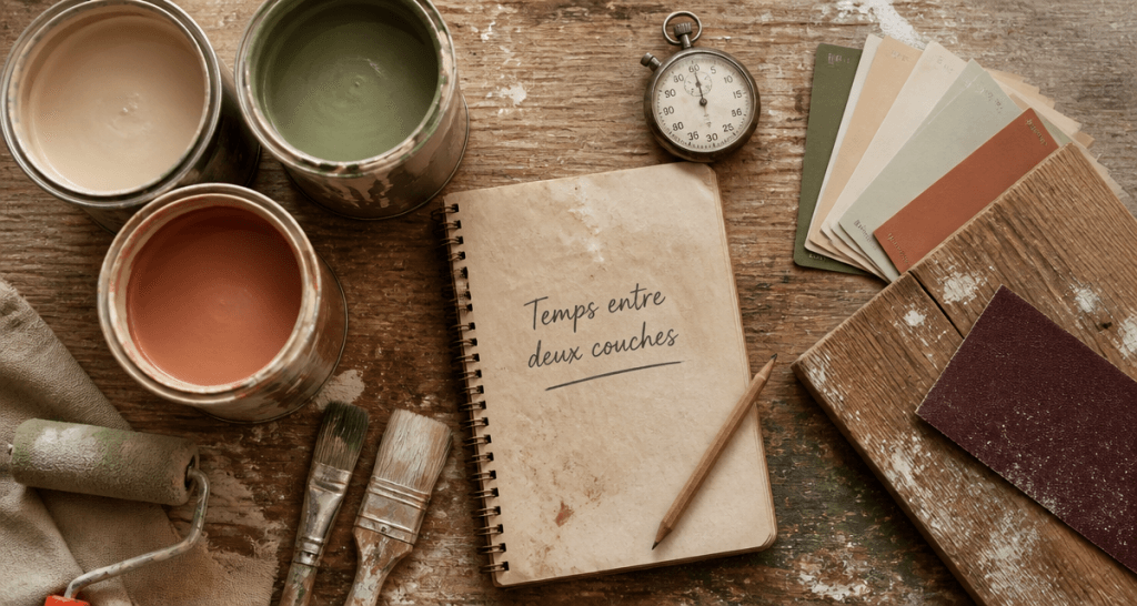 combien de temps entre 2 couches de peinture sur plan de travail peintre