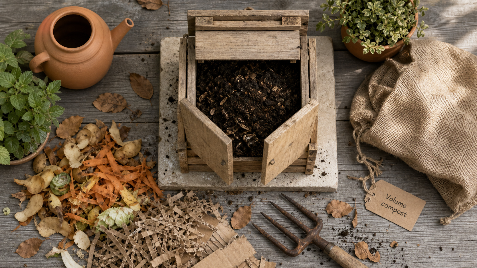 Composteur de jardin 300L et 600L pour engrais gratuit