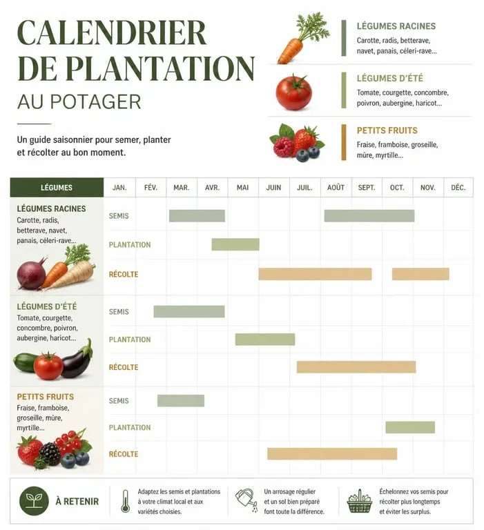 Calendrier de plantation au jardin : que planter en ce moment